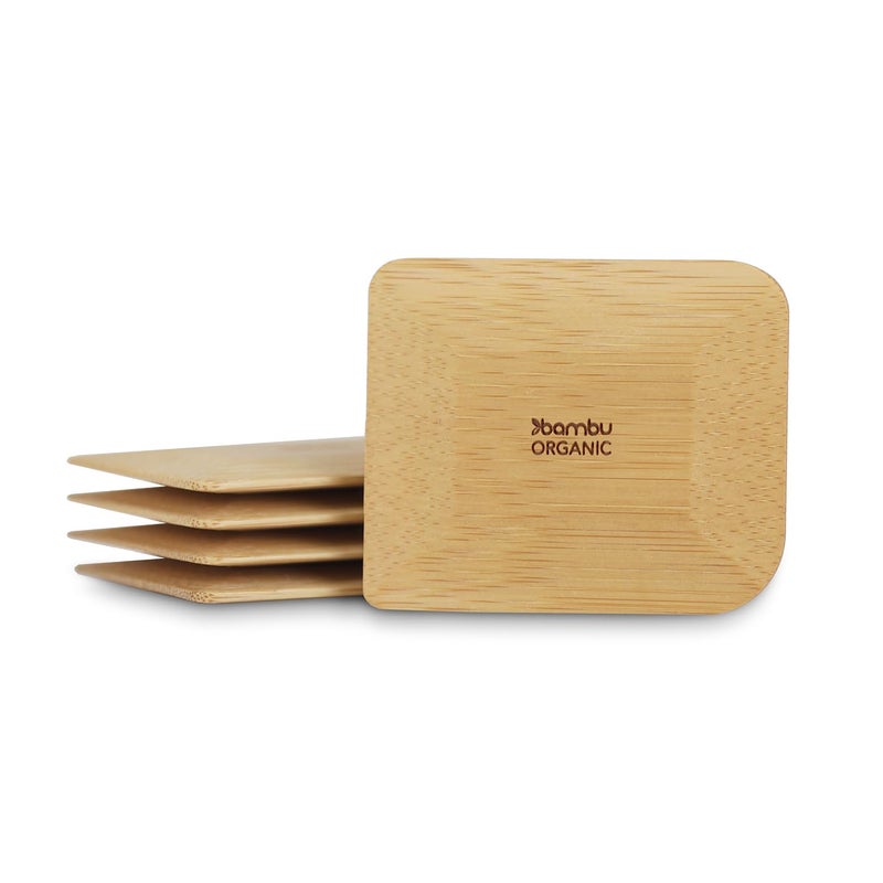Bambu Pack of 5-2.75 Inch Bamboo Pot Scrapers, Biodegradable Eco-friendly Products, Cleans Kitchen Pans, Removes Food Effectively, Compostable - Image 2